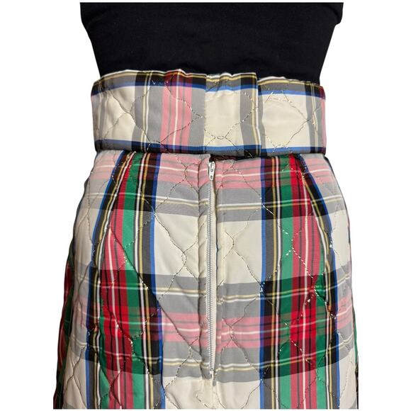 Vintage 1970s Handmade Quilted Plaid High waisted Maxi Skirt size Small - Medium - Picture 10 of 12